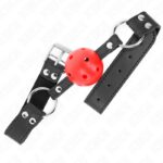 KINK – BREATHABLE BALL 4 CM GAG WITH DOUBLE RIVET LEATHER 62.5 x 2.5 CM ADJUSTABLE 42-58 CM BDSM Gags | SEX Shop Ireland 9
