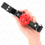 KINK – BREATHABLE BALL 4 CM GAG WITH DOUBLE RIVET LEATHER 62.5 x 2.5 CM ADJUSTABLE 42-58 CM BDSM Gags | SEX Shop Ireland 11