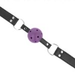 KINK – BREATHABLE BALL 4 CM GAG WITH DOUBLE RIVET PURPLE 62.5 x 2.5 CM ADJUSTABLE 42-58 CM BDSM Gags | SEX Shop Ireland 11