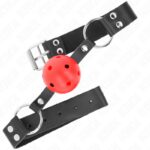 KINK – BREATHABLE BALL 4 CM GAG WITH DOUBLE RIVET RED 62.5 x 2.5 CM ADJUSTABLE 42-58 CM BDSM Gags | SEX Shop Ireland 9