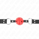 KINK – BREATHABLE BALL 4 CM GAG WITH DOUBLE RIVET RED 62.5 x 2.5 CM ADJUSTABLE 42-58 CM BDSM Gags | SEX Shop Ireland 10