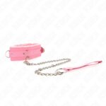 KINK – COLLAR WITH LEASH 65 CM WITH RESTRICTIONS PINK 36-42 CM X 5.5 CM BDSM Collars | SEXstore.ie 10
