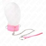 KINK – COLLAR WITH LEASH 65 CM WITH RESTRICTIONS PINK 36-42 CM X 5.5 CM BDSM Collars | SEXstore.ie 9