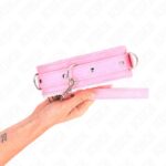 KINK – COLLAR WITH LEASH 65 CM WITH RESTRICTIONS PINK 36-42 CM X 5.5 CM BDSM Collars | SEXstore.ie 11