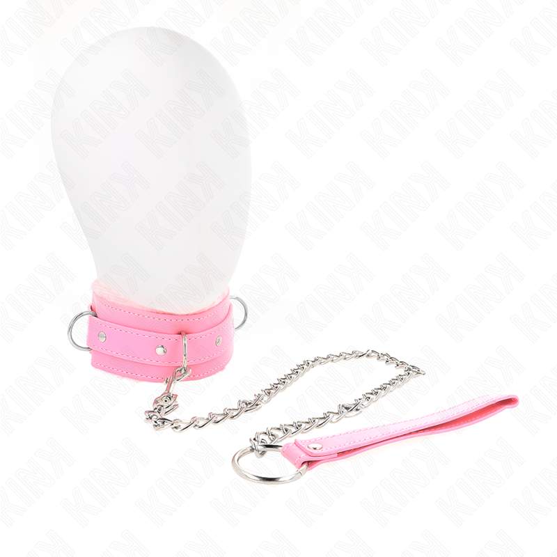 KINK – COLLAR WITH LEASH 65 CM WITH RESTRICTIONS PINK 36-42 CM X 5.5 CM BDSM Collars | SEXstore.ie 4 KINK – COLLAR WITH LEASH 65 CM WITH RESTRICTIONS PINK 36-42 CM X 5.5 CM BDSM Collars | SEXstore.ie 4