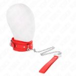 KINK – COLLAR WITH LEASH 65 CM WITH RESTRICTIONS RED 36-42 CM X 5.5 CM BDSM Collars | SEX Shop Ireland 10