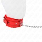 KINK – COLLAR WITH LEASH 65 CM WITH RESTRICTIONS RED 36-42 CM X 5.5 CM BDSM Collars | SEX Shop Ireland 14