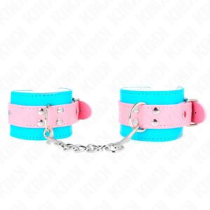 KINK – CUTE WRIST RESTRAINTS BLUE / PINK ADJUSTABLE 16-28 CM X 5 CM Fetish / Bondage | SEX Shop Ireland