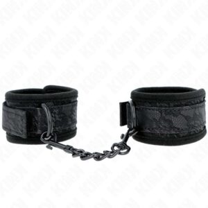 KINK – DARK LACE COVERED WRIST CUFFS NEOPRENE ADJUSTABLE BLACK 20-29 CM X 5 CM Fetish / Bondage | SEX Shop Ireland
