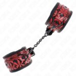 KINK – DIAMOND PATTERN WRIST RESTRAINTS DARK RED ADJUSTABLE 17-26 CM X 5.5 CM Fetish / Bondage | SEX Shop Ireland 9