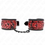 KINK – DIAMOND PATTERN WRIST RESTRAINTS DARK RED ADJUSTABLE 17-26 CM X 5.5 CM Fetish / Bondage | SEX Shop Ireland 8