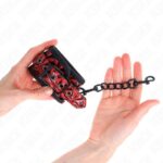 KINK – DIAMOND PATTERN WRIST RESTRAINTS DARK RED ADJUSTABLE 17-26 CM X 5.5 CM Fetish / Bondage | SEX Shop Ireland 10