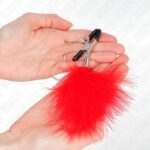 KINK – FEATHER NIPPLE CLAMP RED 7 CM BDSM Gear & Accessories | SEX Shop Ireland 11