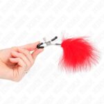 KINK – FEATHER NIPPLE CLAMP RED 7 CM BDSM Gear & Accessories | SEX Shop Ireland 12