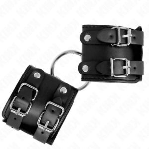 KINK – FIXED WRIST RESTRAINTS WITH RING AND STUDS ADJUSTABLE BLACK 17-22 CM X 6.5 CM Fetish / Bondage | SEX Shop Ireland 3