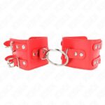 KINK – FIXED WRIST RESTRAINTS WITH RING AND STUDS ADJUSTABLE RED 17-22 CM X 6.5 CM Fetish / Bondage | SEX Shop Ireland 8