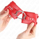 KINK – FIXED WRIST RESTRAINTS WITH RING AND STUDS ADJUSTABLE RED 17-22 CM X 6.5 CM Fetish / Bondage | SEX Shop Ireland 10