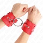 KINK – FIXED WRIST RESTRAINTS WITH RING AND STUDS ADJUSTABLE RED 17-22 CM X 6.5 CM Fetish / Bondage | SEX Shop Ireland 11