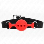 KINK – FULL SILICONE GAG 55 x 2 CM WITH 4 CM BALL SIZE S RED ADJUSTABLE 35-51 CM BDSM Gags | SEX Shop Ireland 9