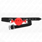 KINK – FULL SILICONE GAG 55 x 2 CM WITH 4.5 CM BALL SIZE M RED ADJUSTABLE 35-51 CM BDSM Gags | SEX Shop Ireland 10