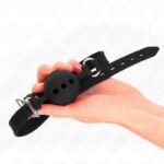 KINK – FULL SILICONE GAG 55 x 2 CM WITH 5 CM BALL SIZE L BLACK ADJUSTABLE 35-51 CM BDSM Gags | SEX Shop Ireland 10