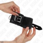 KINK – FUR LINED WRIST RESTRAINTS BLACK WITH BLACK BELT ADJUSTABLE 17-29 CM X 6 CM Fetish / Bondage | SEX Shop Ireland 9