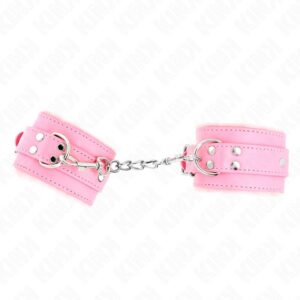 KINK – FUR LINED WRIST RESTRAINTS PINK WITH PINK BELT ADJUSTABLE 17-29 CM X 6 CM Fetish / Bondage | SEX Shop Ireland