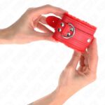 KINK – FUR LINED WRIST RESTRAINTS RED WITH RED BELT ADJUSTABLE 17-29 CM X 6 CM Fetish / Bondage | SEX Shop Ireland 11