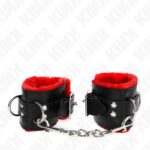 KINK – FUR LINED WRIST RESTRAINTS WITH SQUARE HOLES RED AND BLACK BELT ADJUSTABLE 17-29 CM X 6 CM Fetish / Bondage | SEX Shop Ireland 10