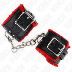 KINK – FUR LINED WRIST RESTRAINTS WITH SQUARE HOLES RED AND BLACK BELT ADJUSTABLE 17-29 CM X 6 CM Fetish / Bondage | SEX Shop Ireland 11