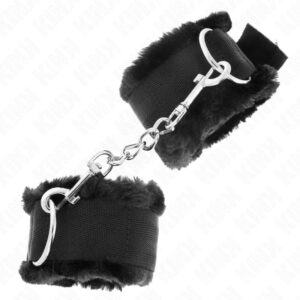 KINK – FURRY LINED WRIST RESTRAINTS BLACK ADJUSTABLE 17-31 CM X 7 CM Fetish / Bondage | SEX Shop Ireland 3