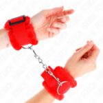 KINK – FURRY LINED WRIST RESTRAINTS RED ADJUSTABLE 17-31 CM X 7 CM Fetish / Bondage | SEX Shop Ireland 11