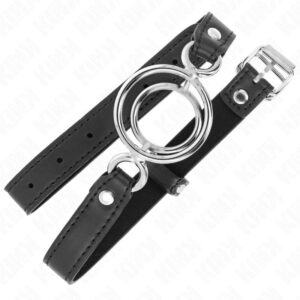 KINK – GAG WITH MULTIPLE O-RINGS 5 CM BLACK 63 X 2.5 CM BDSM Gags | SEX Shop Ireland 3