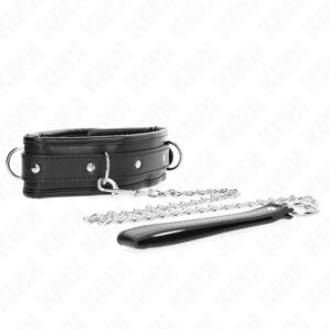 KINK – HEAVY NECKLACE WITH BELT 65 CM MODEL 1 ADJUSTABLE 36.5-50 CM BDSM Collars | SEX Shop Ireland