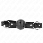 KINK – HOLLOW HARD BLACK BALL 4.5 CM GAG MODEL 1 63.5 X 2 CM BDSM Gags | SEX Shop Ireland 8