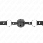 KINK – HOLLOW HARD BLACK BALL 4.5 CM GAG MODEL 1 63.5 X 2 CM BDSM Gags | SEX Shop Ireland 10