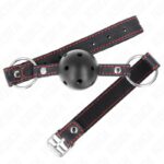 KINK – HOLLOW HARD BLACK BALL GAG MODEL 2 65 x 2.5 CM BDSM Gags | SEX Shop Ireland 9
