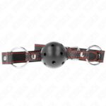 KINK – HOLLOW HARD BLACK BALL GAG MODEL 2 65 x 2.5 CM BDSM Gags | SEX Shop Ireland 8