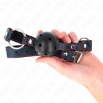 KINK – HOLLOW HARD BLACK BALL GAG MODEL 2 65 x 2.5 CM BDSM Gags | SEX Shop Ireland 10