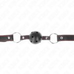 KINK – HOLLOW HARD BLACK BALL GAG MODEL 2 65 x 2.5 CM BDSM Gags | SEX Shop Ireland 11