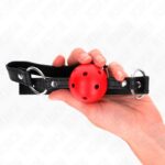 KINK – HOLLOW HARD RED BALL 4.5 CM GAG MODEL 1 63.5 X 2 CM BDSM Gags | SEX Shop Ireland 10