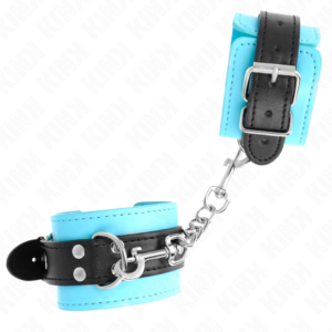 KINK – HOOK WRIST RESTRAINTS BLUE FUR LINED ADJUSTABLE 20-28 CM X 5.5 CM Fetish / Bondage | SEX Shop Ireland 3