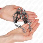 KINK – JAPANESE CLOVER NIPPLE CLAMPS WITH HOOKS SILVER BDSM Gear & Accessories | SEX Shop Ireland 11