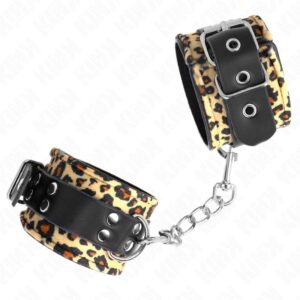 KINK – LEOPARD REAL LEATHER WRIST RESTRAINT ADJUSTABLE 18-29 CM X 5.5 CM Fetish / Bondage | SEX Shop Ireland 3