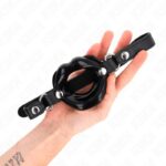 KINK – LIP 8 CM GAG WITH BLACK LEATHERETTE STRAP 63 x 2 CM ADJUSTABLE 39-58 CM BDSM Gags | SEX Shop Ireland 9