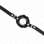 KINK – LIP 8 CM GAG WITH BLACK LEATHERETTE STRAP 63 x 2 CM ADJUSTABLE 39-58 CM BDSM Gags | SEX Shop Ireland 11
