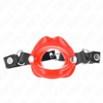 KINK – LIP 8 CM GAG WITH RED LEATHERETTE STRAP 63 x 2 CM ADJUSTABLE 39-58 CM BDSM Gags | SEX Shop Ireland 8