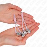 KINK – LUMINOUS SKULL NIPPLE CLAMPS WITH RING BELLS ADJUSTABLE PINK / SILVER BDSM Gear & Accessories | SEX Shop Ireland 11