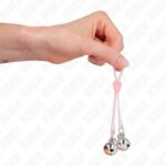 KINK – LUMINOUS SKULL NIPPLE CLAMPS WITH RING BELLS ADJUSTABLE PINK / SILVER BDSM Gear & Accessories | SEX Shop Ireland 12