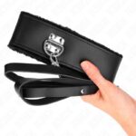 KINK – NECKLACE WITH BELT 116 CM WITH BLACK LEATHER STRAP ADJUSTABLE 40-48 CM X 6 CM BDSM Collars | SEX Shop Ireland 11